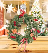 VIS'V Wreath Hanger, Large Clear Heavy Duty Suction Cup Wreath Hooks with Wipes 22 LB Removable S...