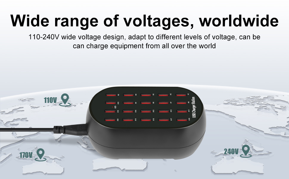 usb charging station usb power strip 100w usb c charger usb c docking station usb-c charger