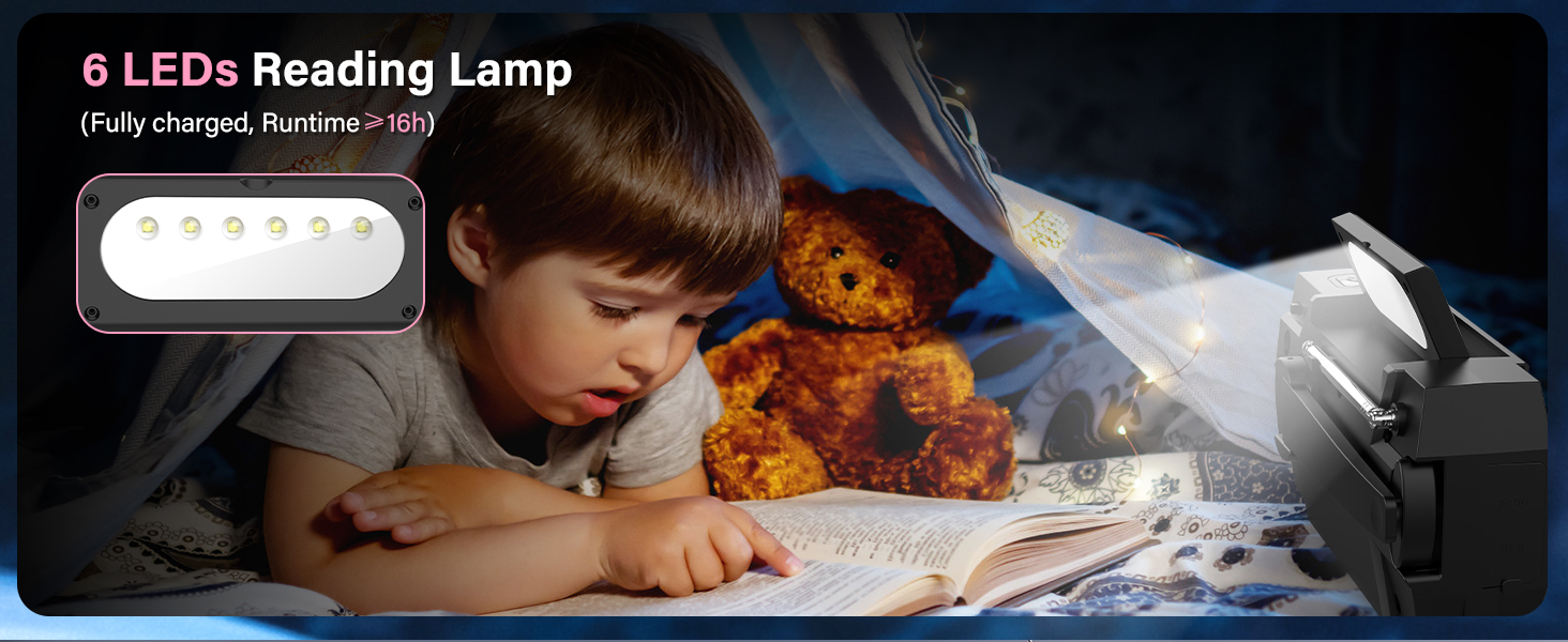radio emergency reading light