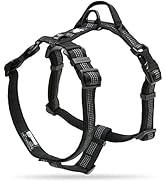 TRUE LOVE Dog Harness Adjustable Reflective Durable Padded Pet Vest with Handle Car Trip Outdoor ...