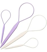 Teenitor 4pcs Tail Hair Tool, Ponytail Hair Pull Through Tool French Braiding Hair Tool, Hair Fli...