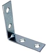 QCAA Angle Bracket Corner Brace Durable Thicker Steel Construction, Zinc Plated, 2"x2"x5/8" x1.8 ...