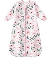 Yoofoss Baby Sleep Sack 6-12 Months 1.0 Tog Long Sleeve Sleep Sack Organic Cotton Wearable Blanke...