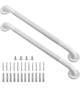 Rackickyer Shower Grab Bar, 2 Pack 32 Inch White Bathroom Grab Bar, 1.25" Diameter 304 Stainless ...
