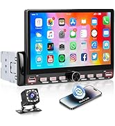 Orderich Single Din Car Radio with Bluetooth iOS/Android Mirror Link Share Same Video, 7" IPS Tou...