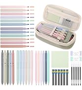 SKYDUE Cute School Supplies 44 PCS, Aesthetic Pencil Case with 12 Pastel Highlighters, 5 Black Ge...