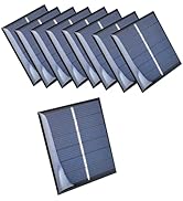10pcs Mini Solar Panel 3V 150mA Epoxy Polycrystalline Solar Cell Panel 60mm x 55mm/2.36" x 2.17" ...