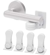 Inaya Child Proof Door Lever Lock (4-Pack) - Door Handle Lock - 3M Adhesive - Minimalist Design -...