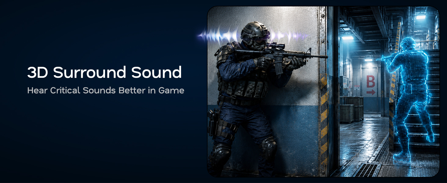 3D Surround Sound, Hear Critical Sounds Better in Game