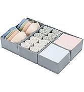 DIMJ Drawer Organizer, Underwear Drawer Organizer Divider, Set of 4 Fabric Drawer Organizer, Dres...