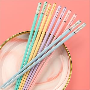 SAKURA Multicolor Chopsticks Japanese Korean Chopsticks Reusable Dishwasher Safe