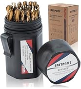 EASTPACE 29Pcs M35 Cobalt Drill Bit Set, 1/16 inch-1/2 inch,Twist Jobber Drill Bit Kit for Stainl...