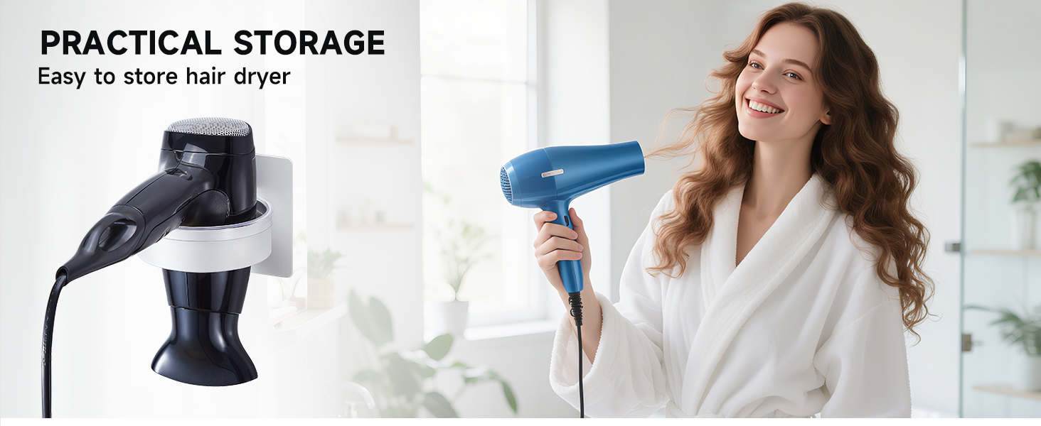 Hair Dryer Holder Wall Mounted