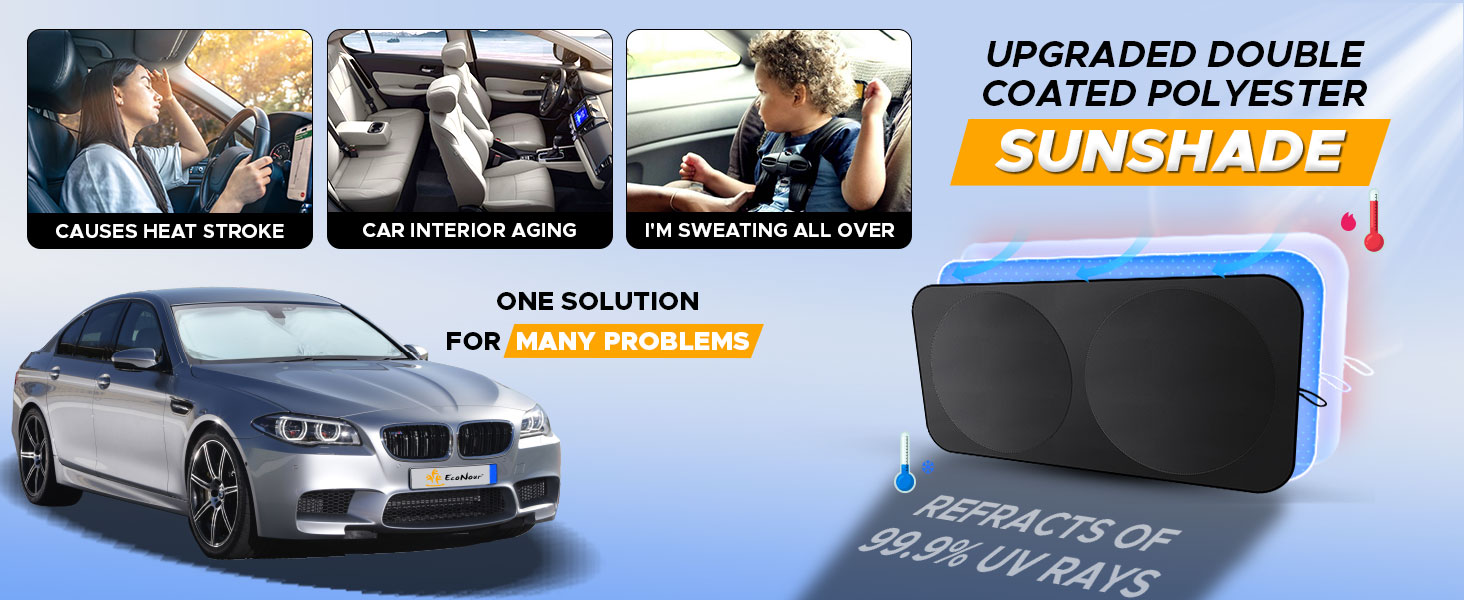 car sun shade for windshield foldable car interior retractable sunshade universal windshield cover