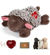 ALL FOR PAWS Heartbeat Dog Toy with Heating Pad, Mop Plush Sheep Toy