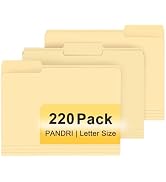File Folder, PANDRI 220 Pack File Folder, 1/3 Cut Tab, Letter Size, Filing Folder for Office Scho...