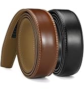 CHAOREN Ratchet Belt Replacement Strap 1 3/8”, Leather Belt Strap for 40MM Slide Click Buckle