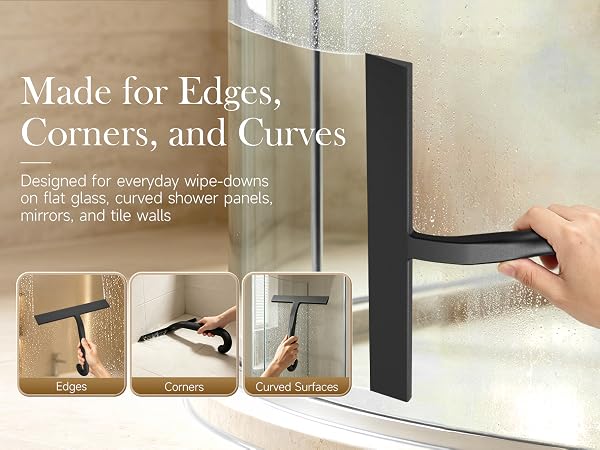 10 Inch Silicone Shower Squeegee for Glass Doors