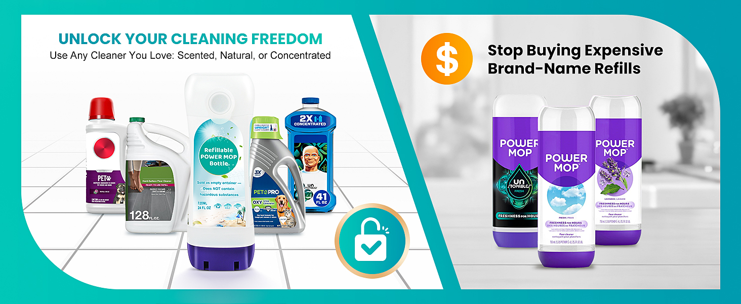 Mix with any cleaning solution