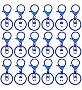 30Pcs Lobster Claw Clasps Keychain for Jewelry Making,Metal Lobster Clasp Swivel Trigger Clips wi...