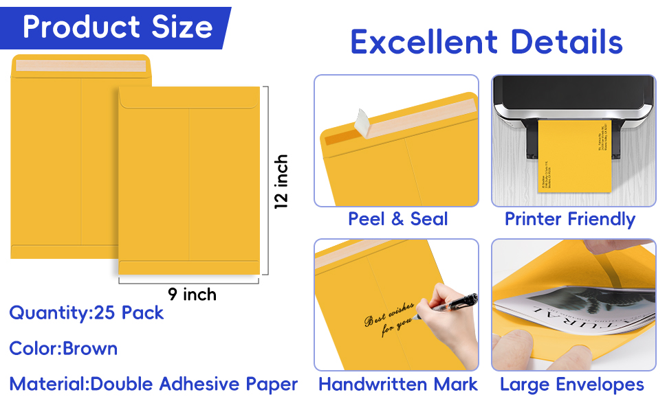 9x12 envelopes