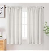 WelvetBLK Ivory Curtains for Bedroom Living Room 63 Inch Length 2 Panels Set, Soft Airy Solid Fau...