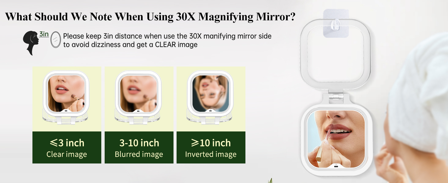 funtouch rechargeable travel makeup mirror