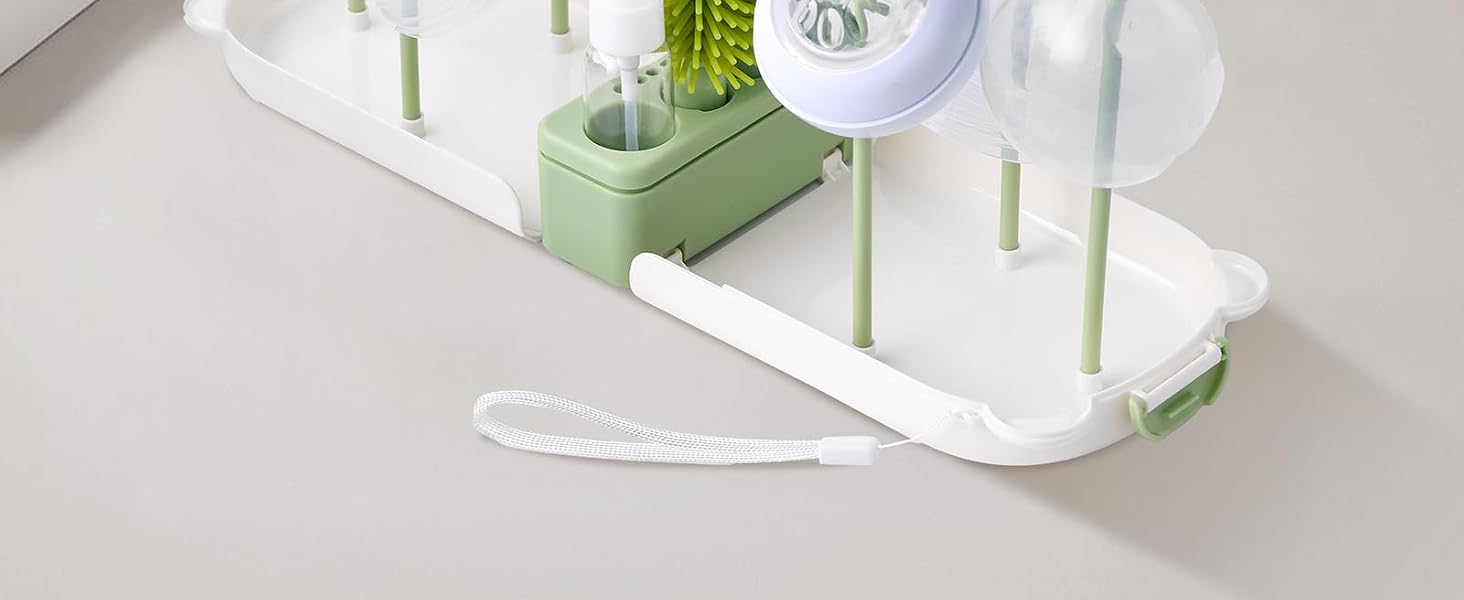 Portable Baby Bottle Brush Set, 7-in-1 Travel Baby Bottle Cleaning Kit, Portable Bottle WSilicone