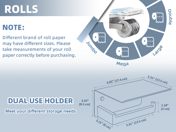 PAPER HOLDER WITH SHELF