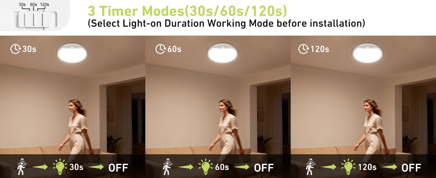 3 Timer Modes(30s/60s/120s)