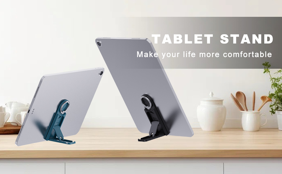 mini multi-function adhersive portable ipad kindle tablet kickstand stand built-in ring holder
