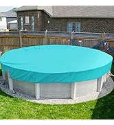 Windscreen4less 6' Feet Round Winter Pool Cover for Above Ground Pool Cover with Wire Cable Along...