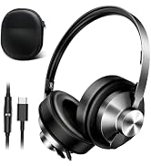 USB C Headphones Wired with Memory Foam,Over-Ear Headphone Sound & Durable Metal Frame Foldable H...