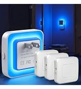 Sujeet Plug-in Motion Sensor Night Light, Blue & 2700K Warm White, 4 Pack | Soft Backlit Glow, 1-...