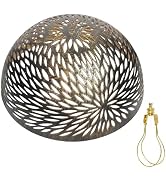 ALUCSET Small Dome Lamp Shades, Metal Dome Light Bulb Cover, 8" Diameter x 4.1" Height Lampshades...