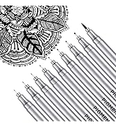 Dyvicl Micro-Pen Fineliner Pens, Black Pigment Liner Multiliner Archival Ink Micro Fine Point Pen...