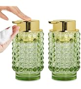 Fvstar Soap Dispenser,2pcs Foaming Soap Dispenser,Thick Glass Hand Soap Dispenser with Gold Pump,...