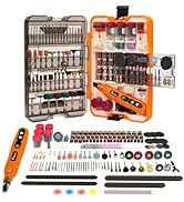 Refenlan 448PCS Rotary Tool Accessories Kit, 1/8" Universal Rotary Tool Bits, Includes 4V Cordles...
