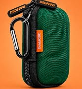 Dark Green Mini Earbud Case, Small Hard Shell Carrying Zipper Tech Pouch | Universal Portable for...