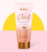 Coppertone Glow Protect and Tan Sunscreen Lotion with Gradual Self Tanner SPF 45
