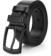 maikun Mens Casual Dress Belt, Mens Leather Black Belt, Casual Wear Jeans Pants