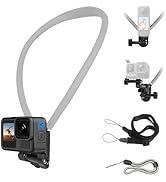FiTSTILL Neck Mount Quick Replace Holder for Go Pro Hero 13 12 11 10 9 8 7 DJI OSMO Action 5 Pro ...