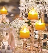 idyl light Rechargeable Tea Lights,Flameless LED Candles with Remote Timer,Battery Operated Tea L...