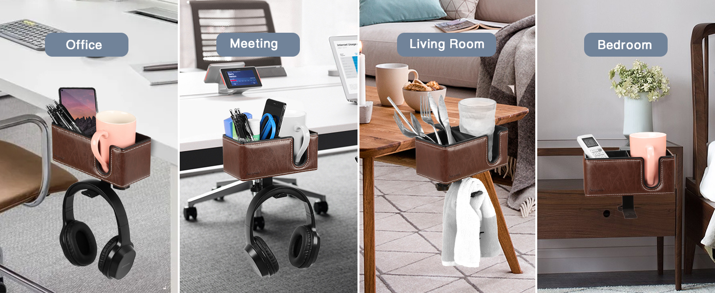 clip on cup holder for desk,cup holder for desk,cup holder for table edge,hanging desk organizer