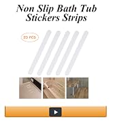 20 Pack Non Slip Bath Tub Stickers Strips, Anti Slip Shower Treads, Bath Safety Stickers Tape, Sl...