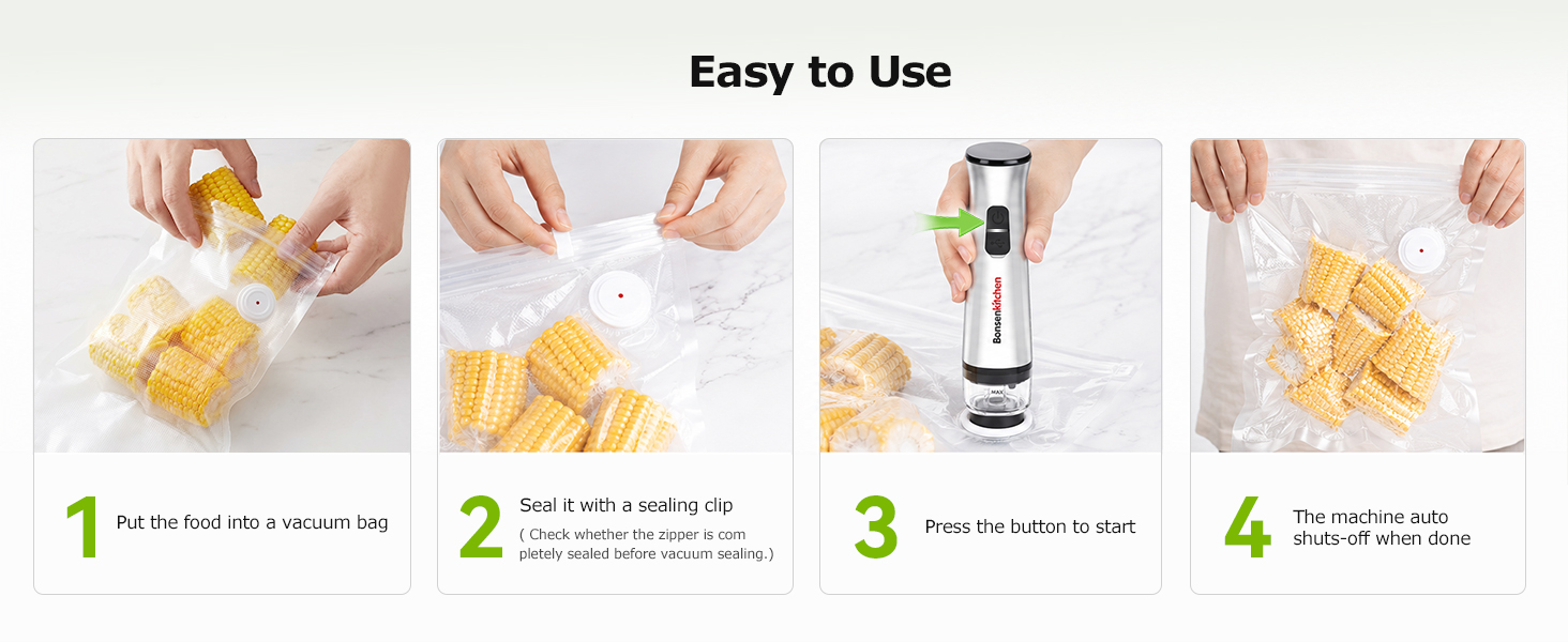 Bonsenkitchen handheld vacuum sealer