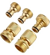 BILAL Quick Connect Hose Fittings, Garden Hose Quick Connect Kit, Solid Brass Standard 3/4 Inch G...