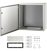 VEVOR NEMA Steel Enclosure, 24 x 24 x 12'' NEMA 4X Steel Electrical Box, IP66 Waterproof & Dustpr...
