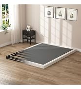SHOANED Queen Size Box Springs - 3 Inch Low Profile Mattress Foundation No Noise Heavy Duty Metal...