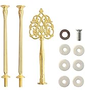 Happy Will 3 Tier 14" Heavy Metal Cake Stand Holder Fruit Plate Stand Fitting Hardware Rod with S...